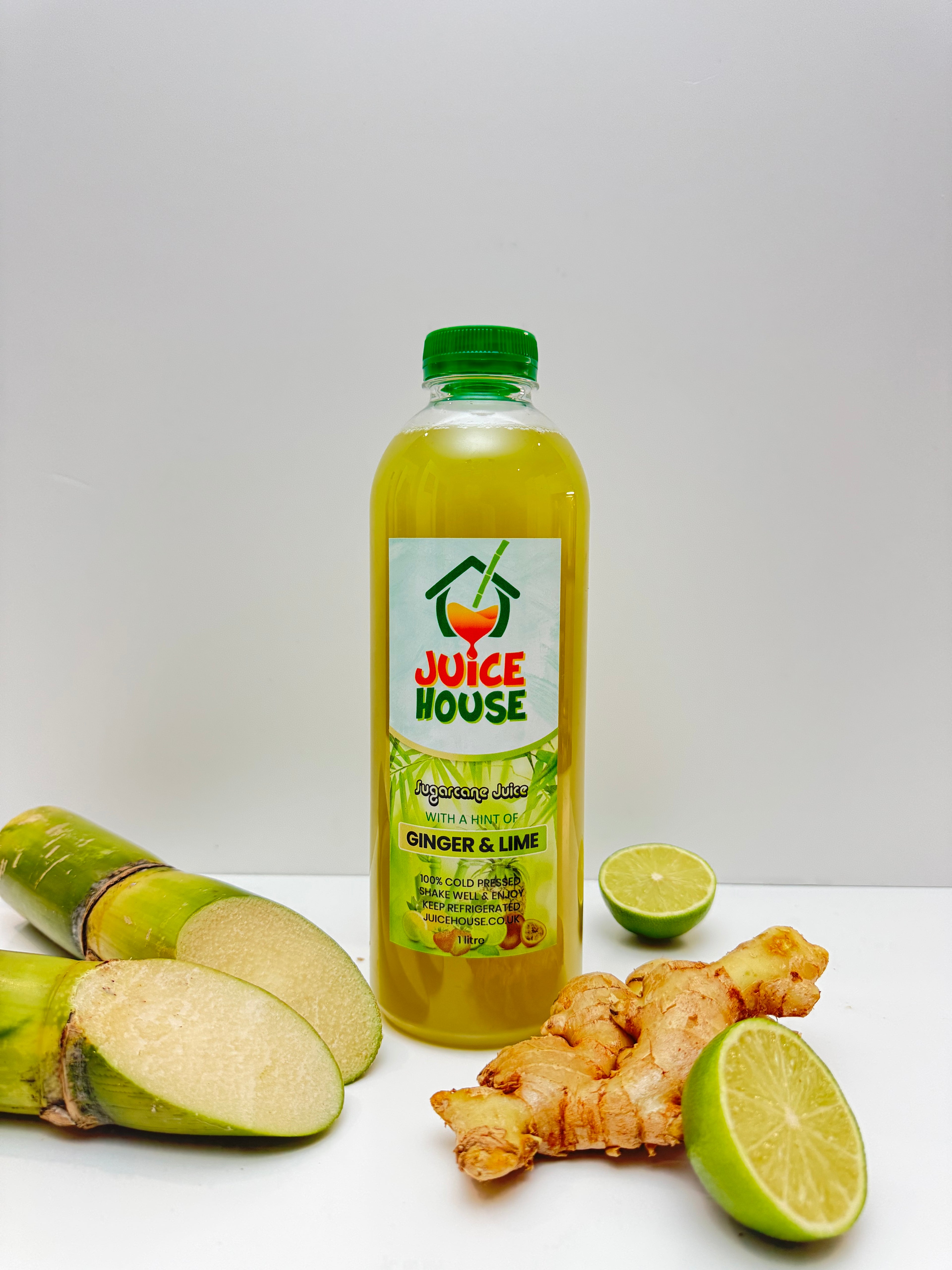 1 Litre Ginger & Lime Sugarcane Juice